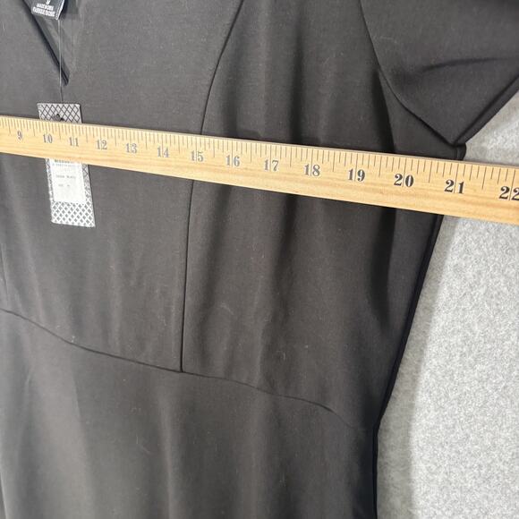 90s City Chic Dress 18 Crepe Stretch Flowy Skater Twee Cute Girl Minimal Quiet - Picture 8 of 12